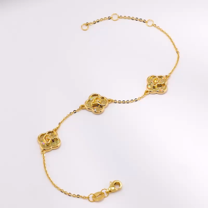 Chow Sang Sang 周生生 999 Gold Essence Auspicious Ruyi Goat Bracelet for Women 18cm 96942B Price-by-Weight 4.49g Gold
