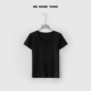 Lao Yangs Personal Collection Cross Bone Line T-Shirt Black Linen Silk Short Sleeve Summer New Style Womens Fashion Top