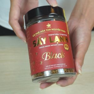 Cà Phê Hòa Tan Sấy Lạnh BLACK đậm đà100% từ tinh chất cafe rang xay nguyên chất tiện lợi dùng liền từ Message Coffee