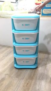 ห้ามสั่งรวมกับชิ้นอื่น กดสั่งได้1ตัว!!! Nanny แนนนี่ ลิ้นชัก 4 ชั้น ใส่อุปกรณ์ เสื้อผ้าลูก(ไม่ต้องประกอบเอง) S4-N270