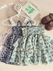 Childrens Clothing 2023 New Arrival Kids Summer Outwear Sling Baby Fashionable Floral Lace Vest Girl Cute K-style