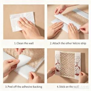 Convenient Wall-Mounted Magic Tape Net Pocket Kitchen Plastic Bag Storage Solution