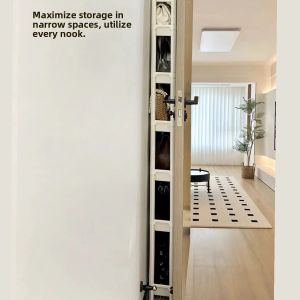 Large Capacity Multi-layer Door Back Bag Storage Rack Bedroom Entrance Hook No-drilling Required Organizer Hanging Shelf