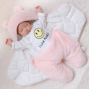 Autumn Winter Baby Quilt Newborn Newborn Babys Blanket Velvet Thickened Dual Purpose for Going out Quilt Baby Swaddling Sleeping Bag