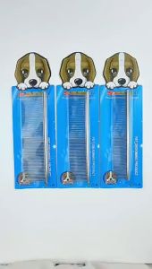 หวีสางขน หวีสแตนเลส แปรงขนสัตว์ อุปกรณ์แปรงขน สุนัข หวี 2 ด้าน กระดูกสูง การใช้งาน: เครื่องตัด กรรไกรตัดขน