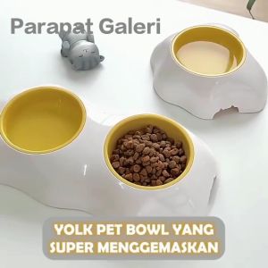 Pet Bowl Double 2 Lapis - Tempat Makan Minum Anabul/Kucing/Anjing