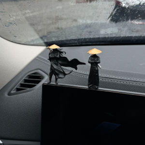 2PCS Automobile Pendants Creative Elegant Swordsman Car Center Console Display Screen Car Interior Decorations Rearview Mirror
