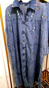 dress jumbo ld 130 cm miyuki maxy jeans terbaru-baju gamis muslim wanita super jumbo