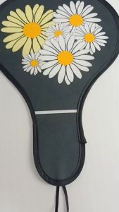 พัดสปริง พัดพับได้ ลายเดซี่ดำ น่ารักสีสันสดใส