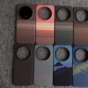 Half Border Carbon Fiber Kevlar Pattern Phone Shell For Huawei Pura 90 Pro Max Lite 90 Pro Texture Wireless Charge Protect Cover