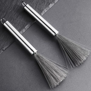 Chổi Cọ Nồi Cọ Chảo Inox 201/304 Bàn Chải Chà Nồi Đánh Bóng Loại Bỏ Rỉ Sét Tiện Dụng Có Cán Cầm Không Rỉ Sét