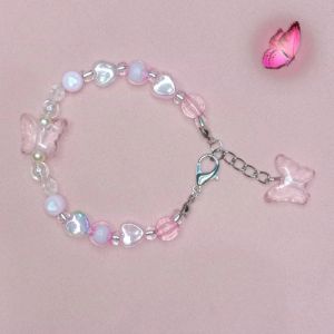Gelang Beads Kupu-kupu / Gelang Aesthetic Korean / Gelang Manik Kupu-Kupu