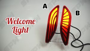 Toyota Alphard AH40 (2023-2025) Reflector Rear Bumper LED DRL Daylight Running Signal Brake Light Rear Spotlight Foglamp Facelift Alphard ANH40 40-Series 2023 2024 2025