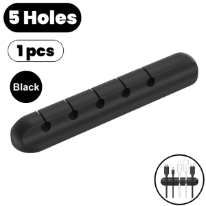 3/5/7Holes USB Cable Winder Cable Wire Organizer Cord Management Ties Management Mouse Headphone Wire for Desk Home and Office