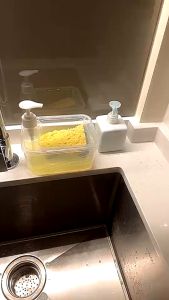 Hộp Đựng Xà Phòng Nước Rửa Chén Và Bọt Biển Thiết Kế 2 Trong 1 Tiện Lợi
