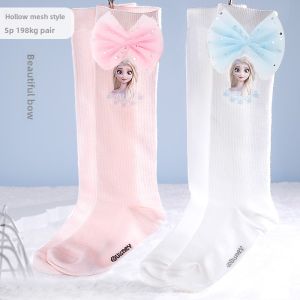 Tất Dài Đến Bắp Chân Phong Cách Công Chúa Cho Trẻ Em Mùa Hè Mỏng Lưới Thoáng Khí Cho Bé Gái Tất Dài Đến Đầu Gối Cho Bé Gái Tất Cotton