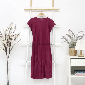 MEGA SALLE MIDI DRESS JUMBO PLISKET IMPORT SIZE JUMBO DRESS WANITA TERBARU