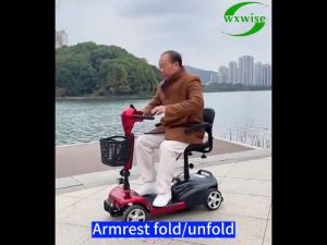 Elderly Mobility Scooter: Four-Wheel Electric Folding Electric Wheelchair Adult Elderly Mobility Scooter