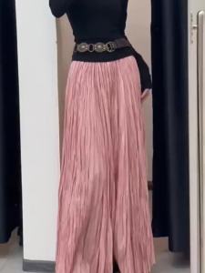 MANMI | Korean Style Pink Age-Defying A-Line Skirt