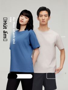 HLA | Áo thun nam nữ HLA Air8S cổ tròn tay ngắn thoáng khí chống nắng mùa hè chất liệu polyester màu trơn phong cách thể thao