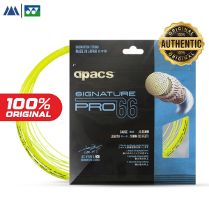 APACS Signature Pro 66 Badminton Racket String 0.65mm | Max Spin Control & Power Performance ( Original Made in Japan )