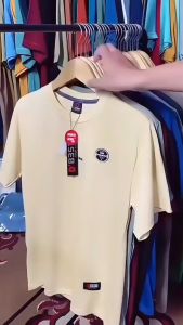 Paket 4 Kaos Distro Bahan Semi Katun Pria Motif Simpel Mix Brand - Baju
