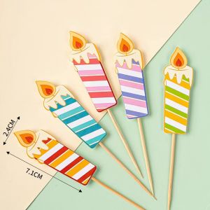 Adorable Mini Hat 3D Bear Cake Decoration Smile Face Flower Baking Dessert Table Plug-In Festive Supplies Gift Decoration