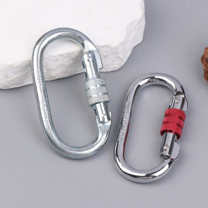 25KN High Strength Climbing Safety Lock Buckle O-shaped Electrophoresis Professional Carabiner Rappelling Climbing Supplies