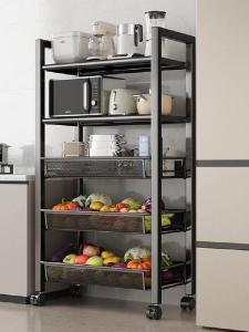 XUNHUAI | Multifunctional Kitchen Storage Rack for Microwave Oven Fruits Vegetables Baking Supplies