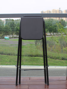 Balcony High Base Stool Bar Stool Folding Chair Portable Home Simple Modern Bar Stool Backrest Bar Chair