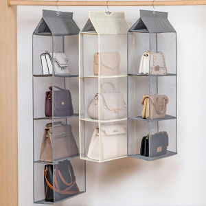 Dustproof Non-woven Fabric Handbag Storage Organizer Hanging Bag Rack for Home Closet Dormitory Leather Bag Stand Shelf