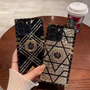 Case Hp Xiaomi Redmi 13C 9 9C 9T 12C 14C A2 A3 12 13  NOTE 11 Note 12 NOTE 13 NOTE 14 PRO POCO C65 M6 PRO X5 M5S Softcase Trunk Gold Flower Ringstand - Casing Hp Xiaomi