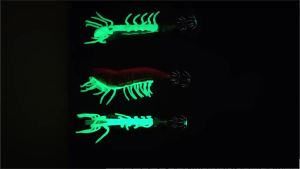 6pcs/set 12cm/ 27g Glow Shrimp Fishing Lures Luminous Squid Jig Hook Octopus Shrimp Prawn Lure Cuttlefish Fishing Accessories