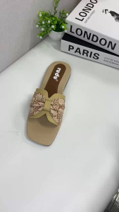 RD637 Comfortable Everyday Slip-On Sandals for Women - Low Profile Casual Beach Lounging Slides