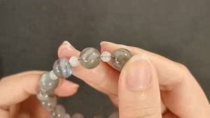 Gray & White Moonstone Bracelet (Code: A00053)