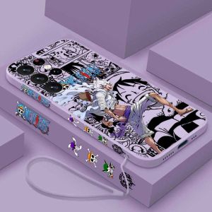 One Piece | Ốp Điện Thoại Gear 5 Luffy One Piece Dành Cho Samsung S26/S25 Edge S24/S23/S22/S21/S20 Ultra Lite Chất Liệu Mềm Chống Xước Chống Bụi Dây Đeo Chất Liệu Lỏng