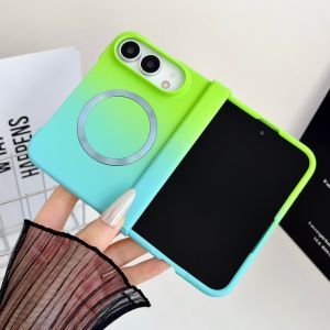 szhaiyu | For iPhone 18 Fold iPhone DuoMatte for Magsafe Gradient Color Contrast Case With Magnetic Hard PC Luxury Shockproof Cover