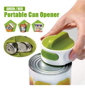 ขวดกระป๋องที่เปิดบิดได้ง่ายแบบแมนนวลที่เปิดความปลอดภัยที่เปิดกระป๋องโถเหล็กกล้าไร้สนิมป้องกันการบาดเจ็บที่มือแกดเจ็ตสำหรับครัว