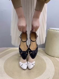 Giày Cao Gót Đế Xuồng Quai Mắt Cá Chân Kiểu Vintage Nữ Chất Liệu Da PU Mềm Mại Mũi Nhọn Kiểu Dáng Lười Thích Hợp Đi Làm Đi Chơi Hàng Ngày Và Dành Cho Mẹ.