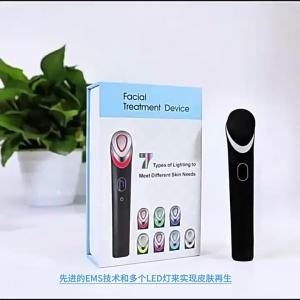 Máy Massage Nâng Cơ Mặt Bằng Vi Dòng EMS 7 Màu Age-R Booster Pro Thiết Bị Chăm Sóc Sắc Đẹp Dùng Tại Nhà Quà Tặng Ngày Valentine