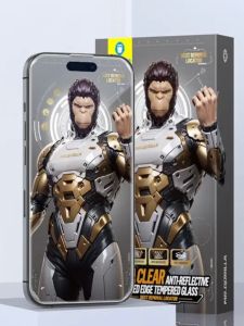 Bluechimpanzee Ultra-Thin Tempered Glass Screen Protector for iPhone 17Pro Max 16Pro Full Screen Coverage High Definition Anti-Reflective