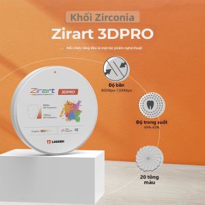 Đĩa Zirconia Đa Lớp Lodden 3D PRO 98mm Độ Dày 10-25mm 16 Màu Vita Hệ Thống Mở Cho Vật Liệu Phòng Thí Nghiệm Nha Khoa CAD/CAM
