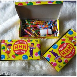 Balon Tiup Balon HHH Isi 6pcs Free Sedotan Jadul Mainan Anak Tradisional Pencet Ballon Pasta Jadul Sebulan / Tempo Dulu Gelembung Merk HHH Plembungan Ballon sebul Aman Permainan Anak 90 an Nostalgia Malang