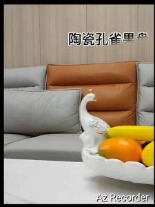 CT188E037 DECHOME จานผลไม้นกยูง จานวางผลไม้ ของตกแต่งโต๊ะอาหาร ของตกแต่งโตีะกาแฟ