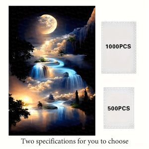 500/1000/1200/2000PCS Jigsaw Puzzle Waterfall Nature Landscape Art For Adults Great Weekend Relaxation And Family Fun