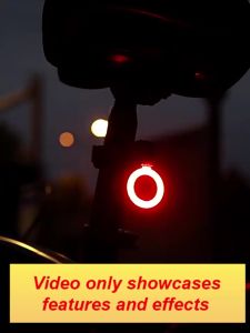 Bike Tail Light IPX64 Waterproof Bicycle Rear Light Round Shape Outdoor Cycling Light Accessories