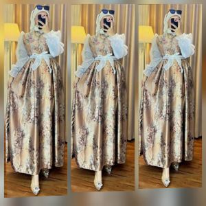 Alisha Hijab New Gamis katbol Premium Bkk/Midi dress katbol Premium/Gamis lebaran terbaru/Gamis Viral/Gamis Silk Organza Premium/Gamis katbol brokat payet/Gamis Maxmara Silk Premium