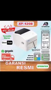 Printer Resi Perinter Xprinter 420 / XP420B / XP 420B / XP-420B / Sticker Setiker Stiker / Lebel Label Lebel / Barcode Barcot Barkot Barkod / 100mm 100 mm / USB BT Bluetooth Blutut Blutot / WIFI / Garansi Resmi 1 Tahun Print Murah Berkualitas 80mm 80 mm
