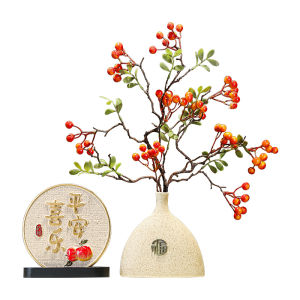 Lucky Pomegranate Ornamental Piece Wealth Attraction Living Room TV Cabinet Decorations Moving House Gift Creative Ceramic Home Decor