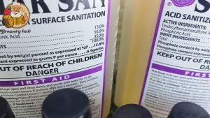 ดูดีแล้ว น้ำยาล้างทำความสะอาดฆ่าเชื้อโรค - Star San Sanitize (ไม่ต้องล้างน้ำ) [food grade] - 0.5 Oz (15 ml) 1 Oz (29 ml) 2 Oz (60 ml) 16 Oz (473 ml) 32 Oz (946 ml) จาก USA ใช้งานเหมือน ผู้ชนิด StellarSan Sanitiser